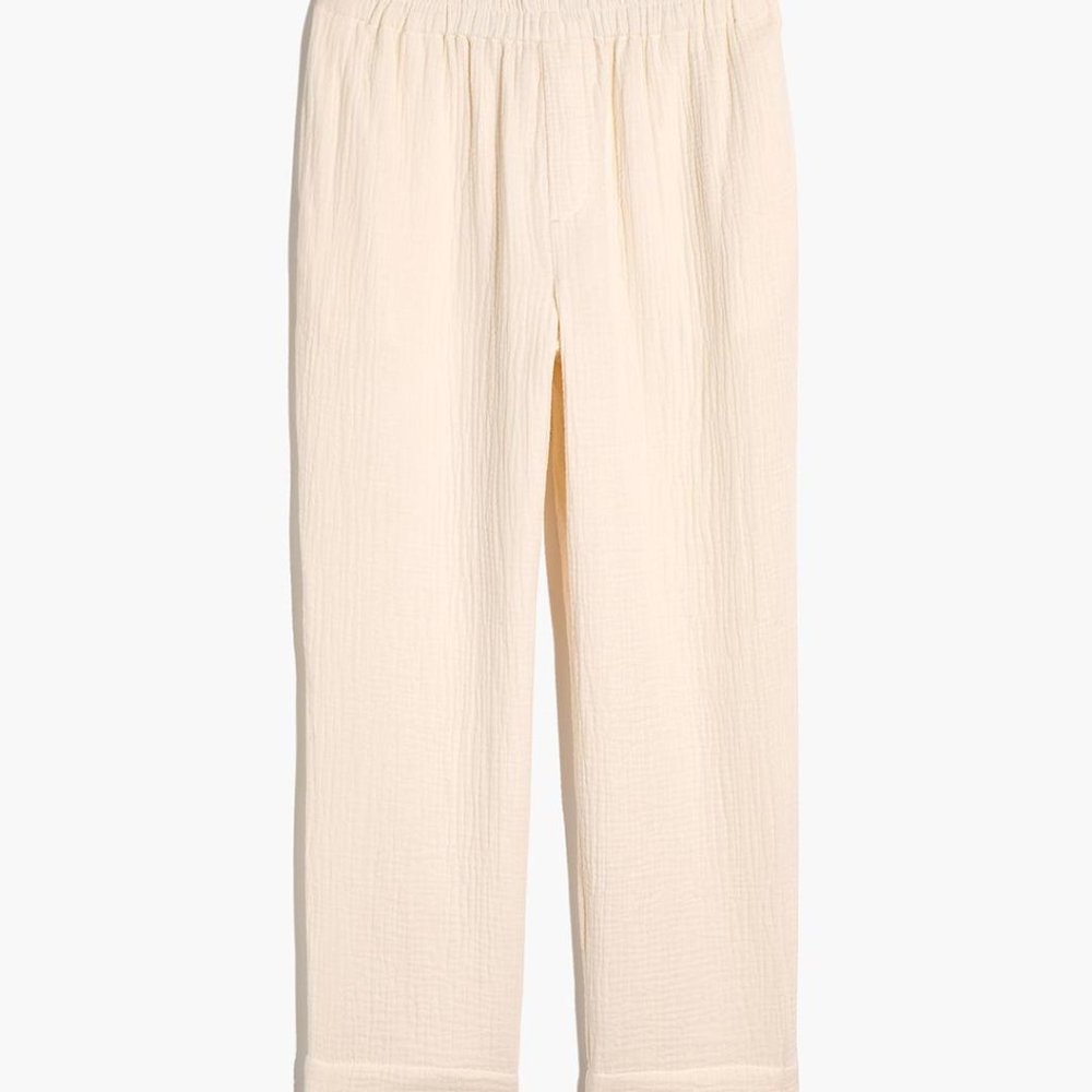 NWT: Madewell Lightspun Tapered Pull-On Crop Pants